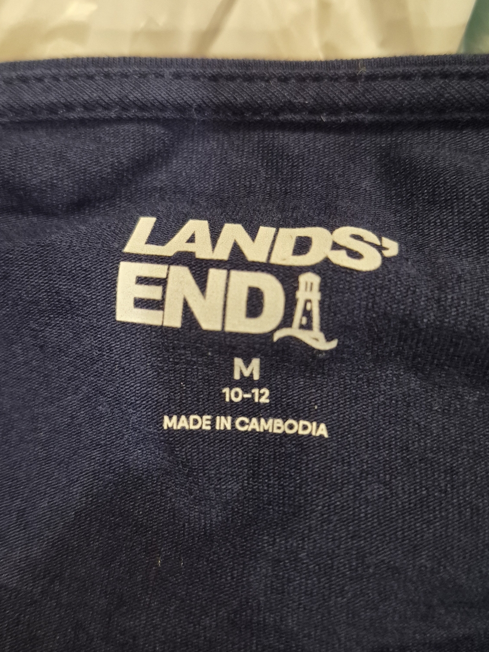 Lands' End Navy Long-Sleeve Midi Dress with Side Knot - Picture 3 of 6